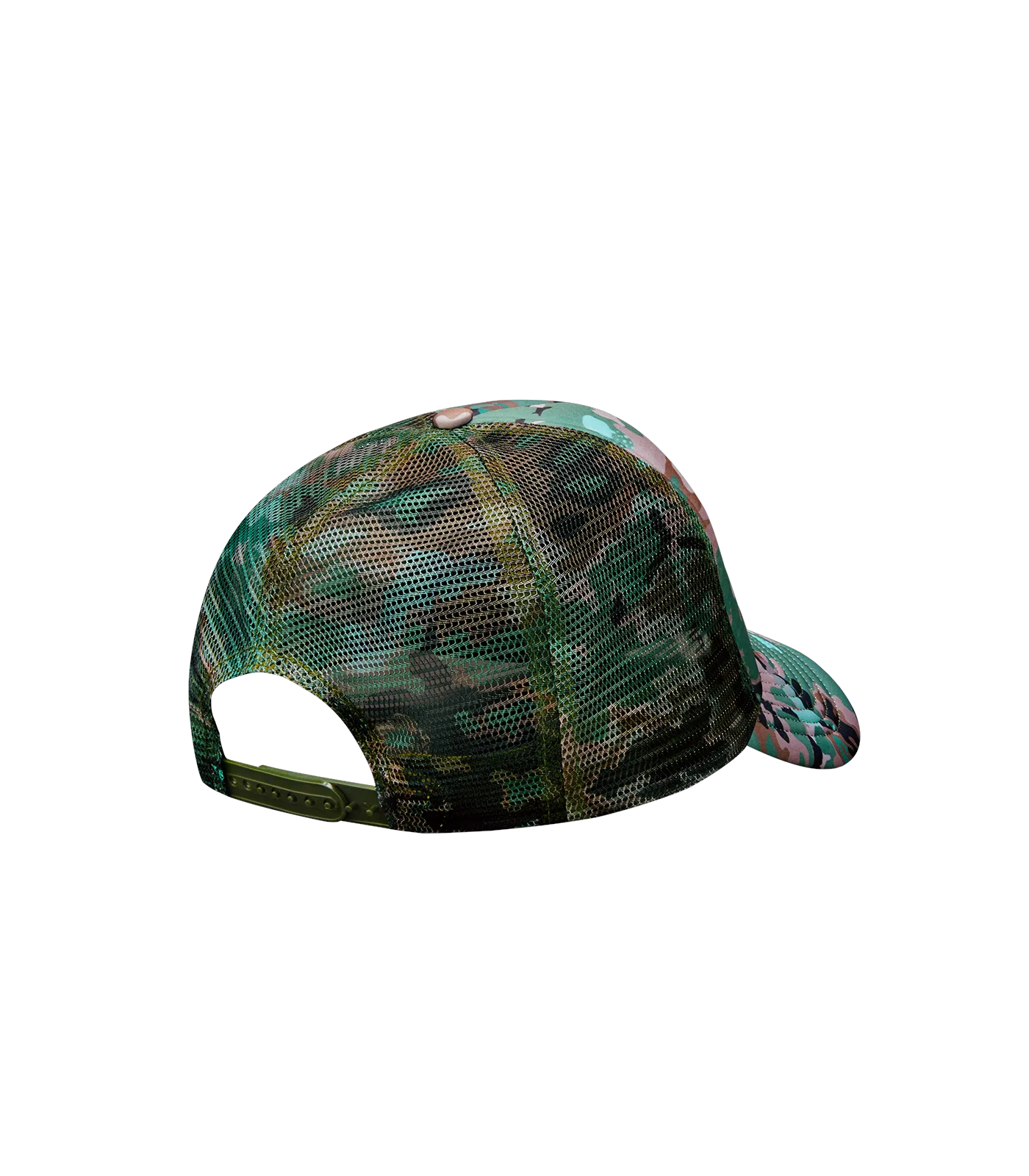 NOTHING CAMO TRUCKER CAP - GREEN