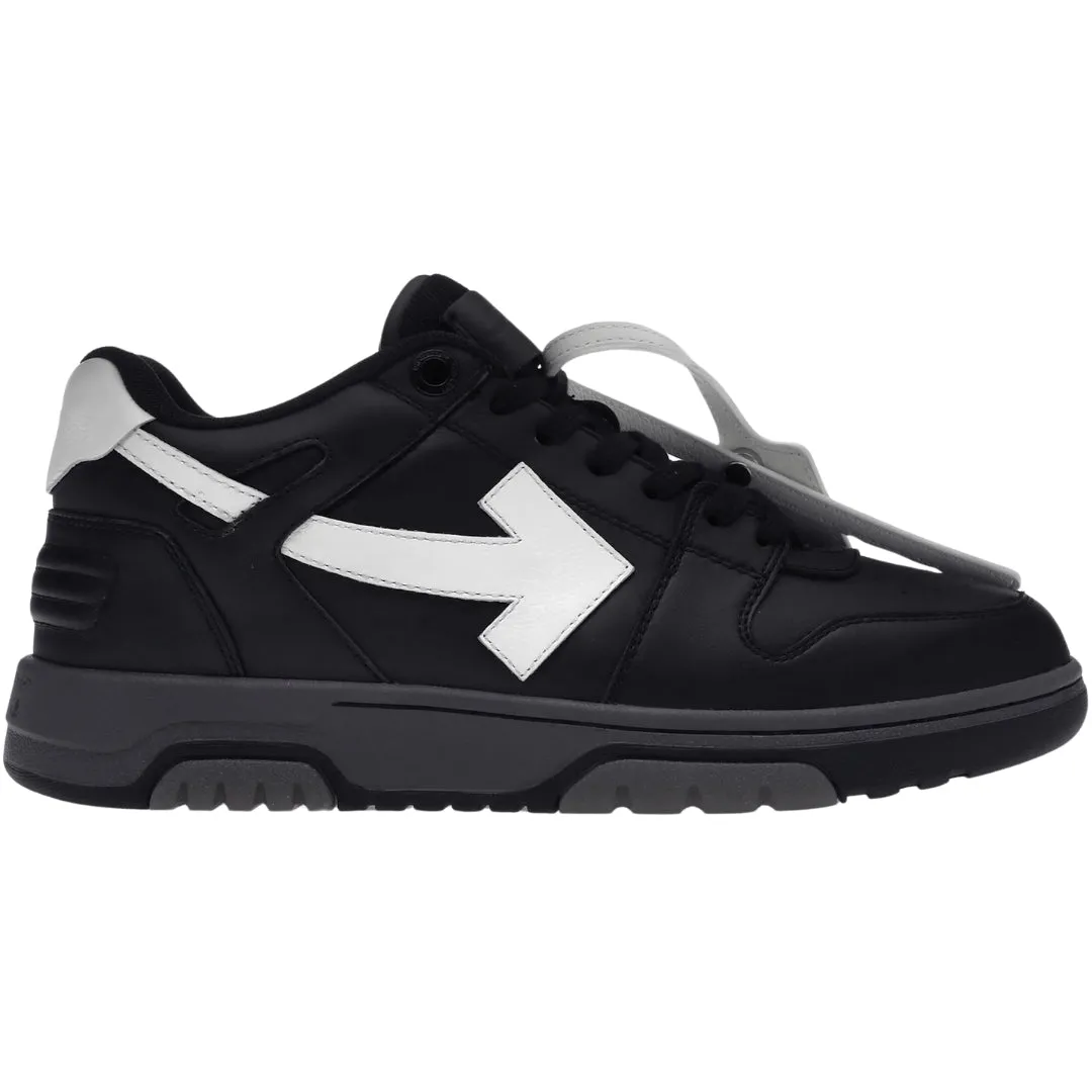 Off White Out Of Office Black Calf Leather Sneakers