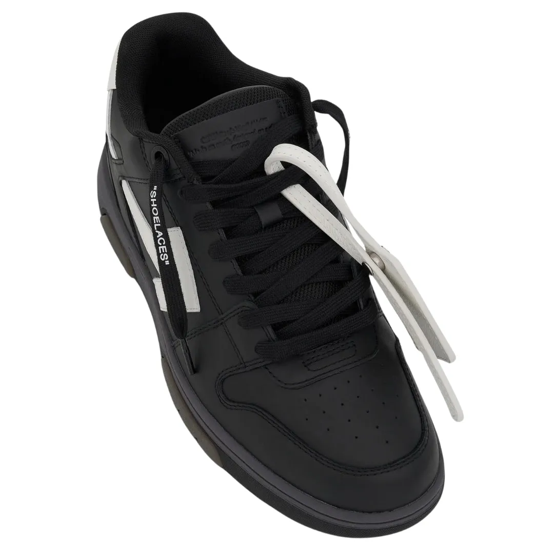 Off White Out Of Office Black Calf Leather Sneakers