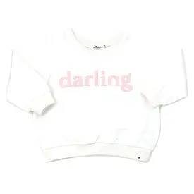 oh baby! French Terry Brooklyn Boxy Sweatshirt -  darling Applique - Cream