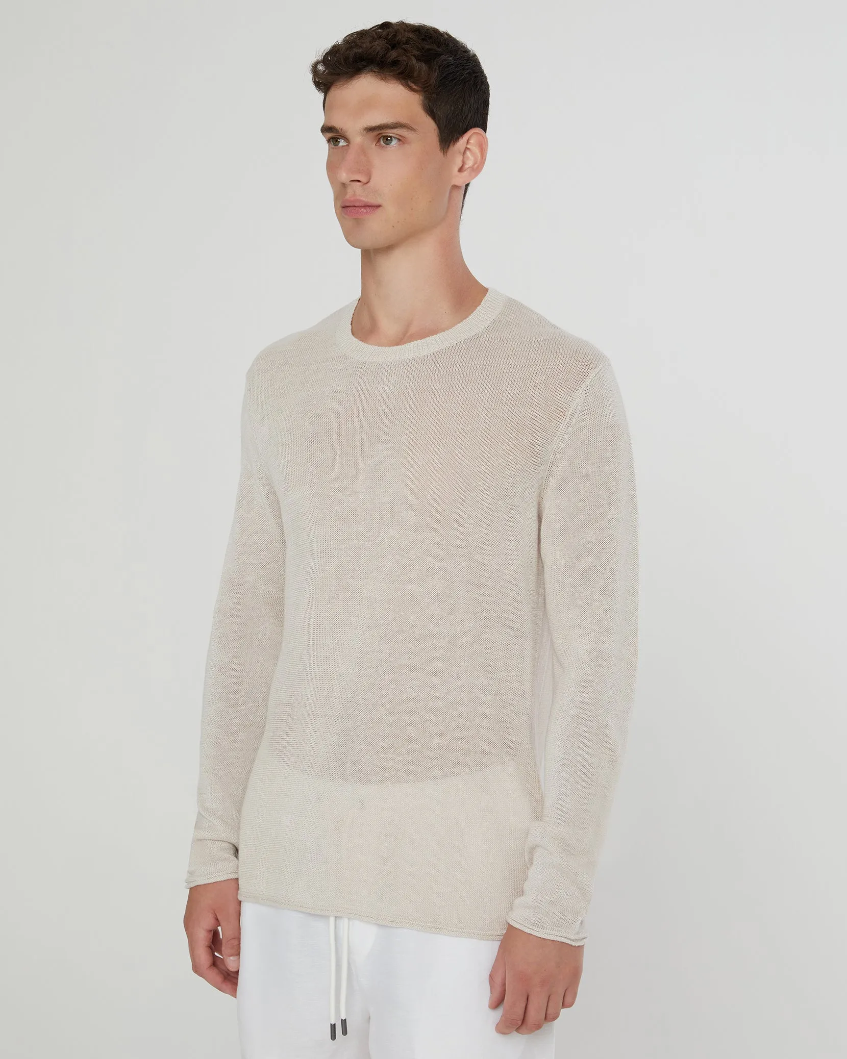 Onia Kevin Crewneck Linen Sweater