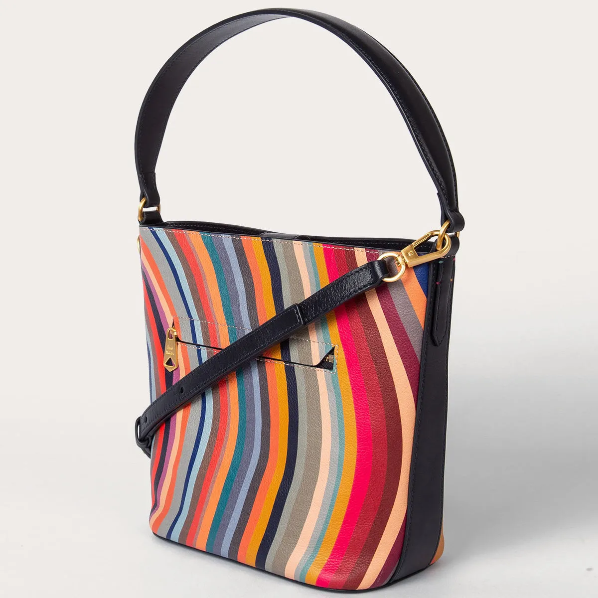 Paul Smith - Women's Swirl Print Leather Bucket Bag