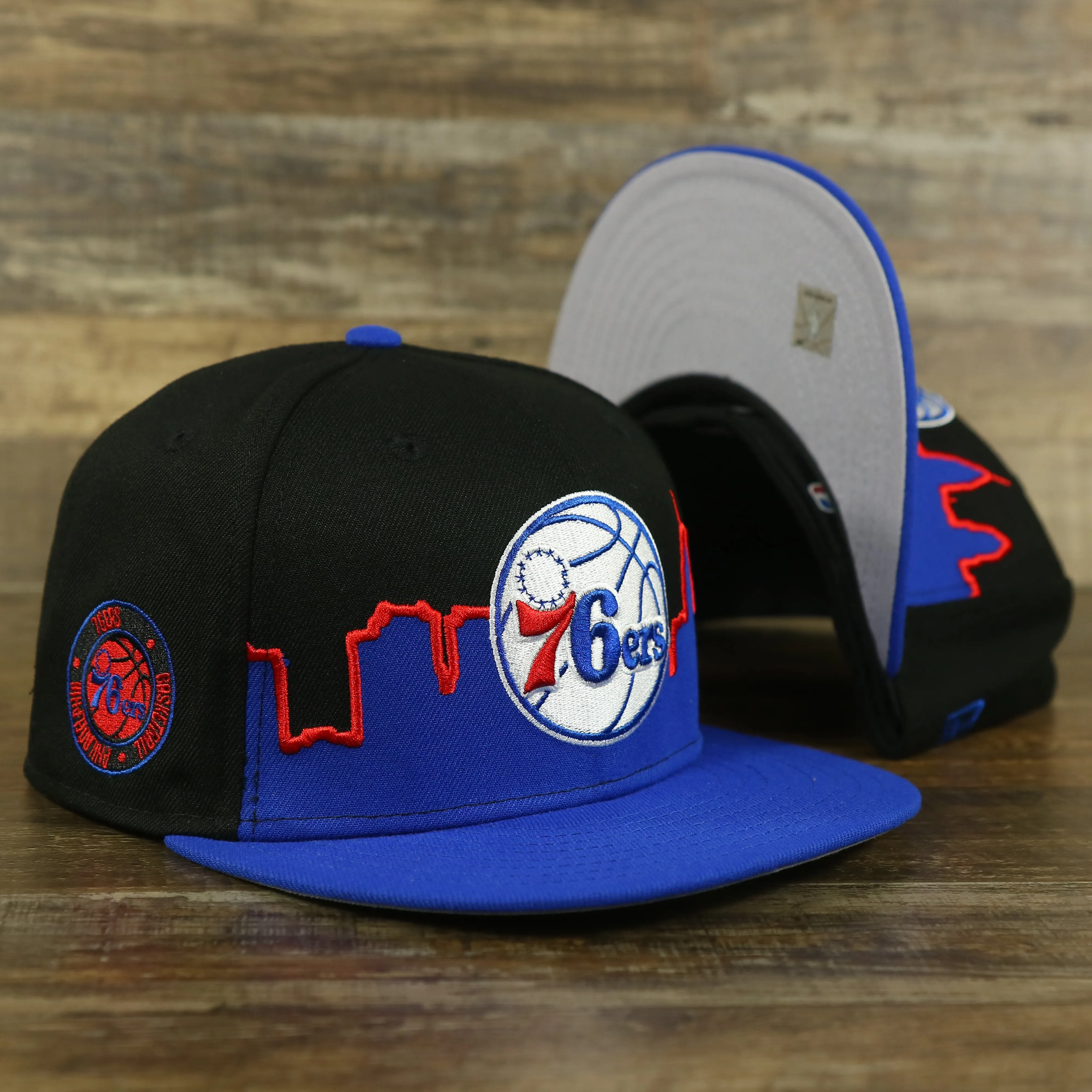 Philadelphia 76ers City Skyline Side Patch 59Fifty Fitted Cap | Philadelphia Skyline 5950