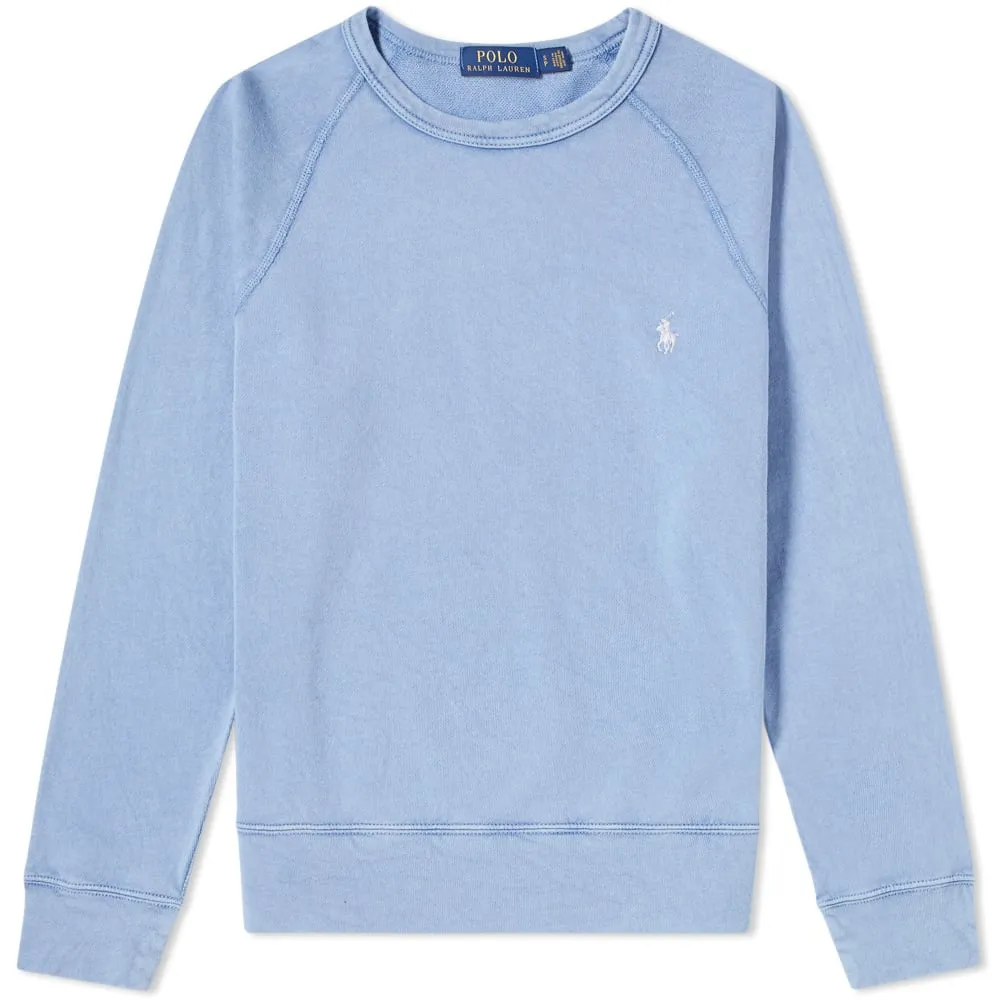 Polo Ralph Lauren Washed French Terry Crew SweatCity Blue