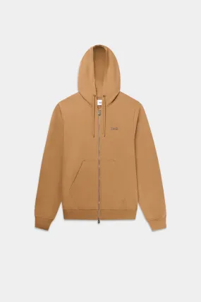 Q-Series Regular Fit Zip Through Hoodie Toasted Coconut