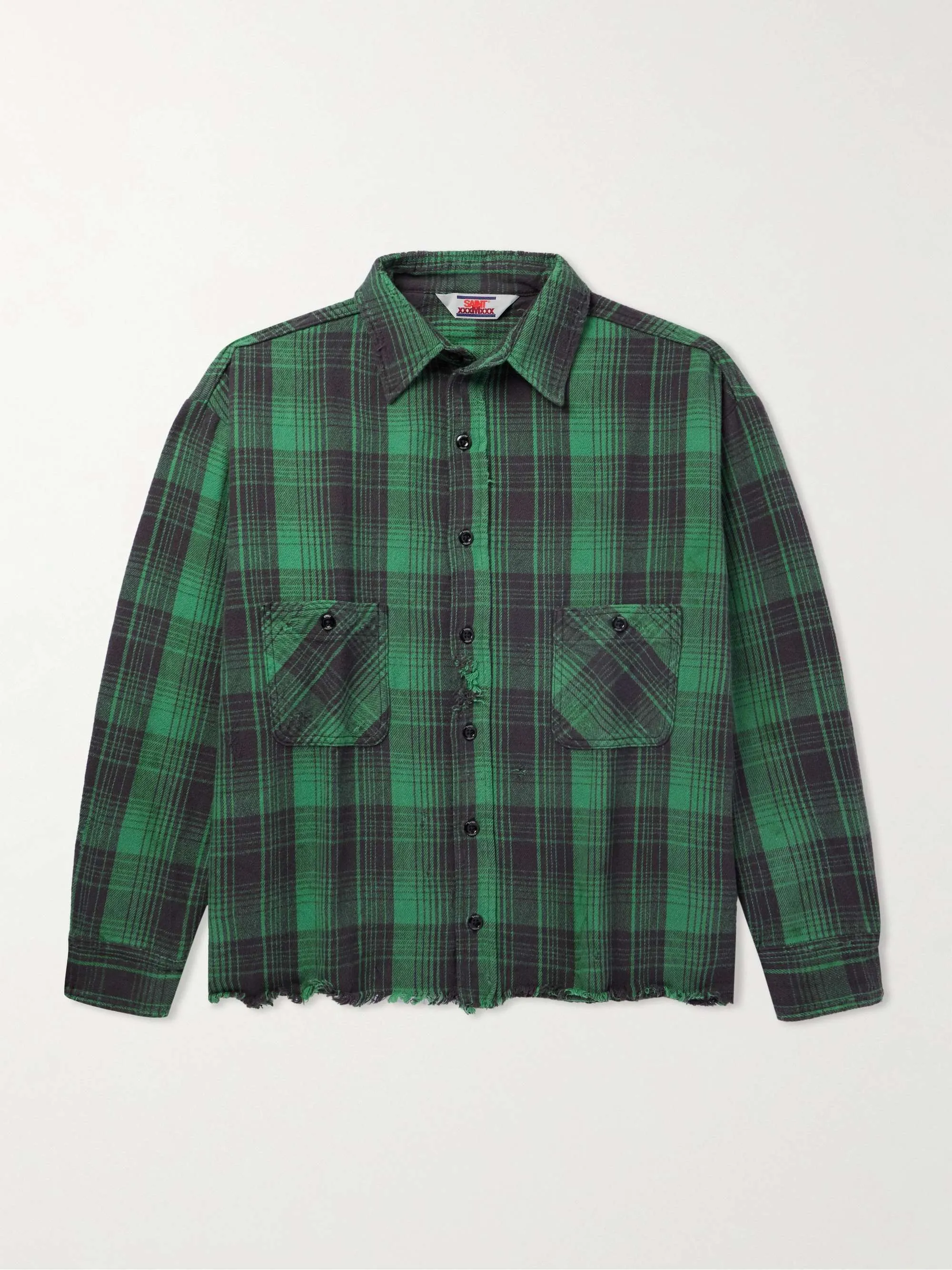 Saint Mxxxxxx  |Tartan Unisex Street Style Long Sleeves Cotton Shirts