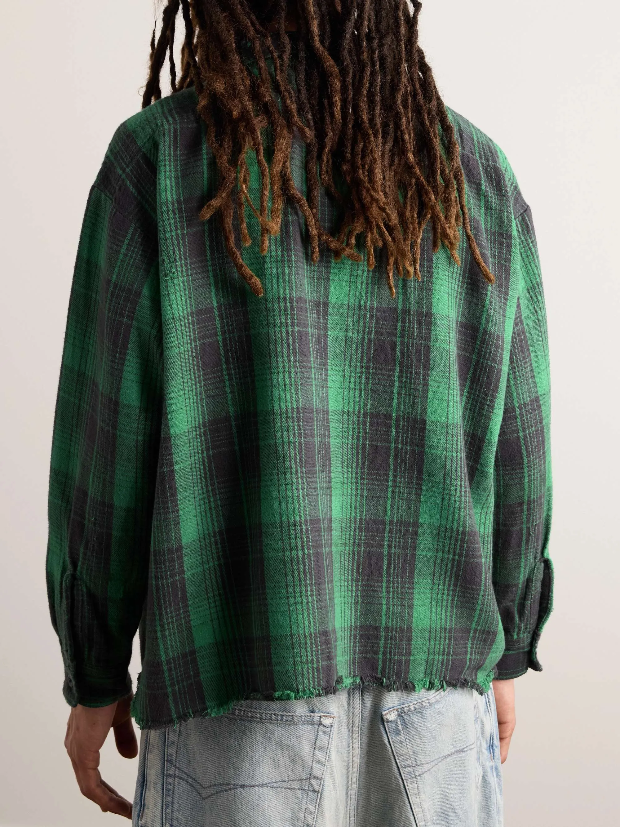 Saint Mxxxxxx  |Tartan Unisex Street Style Long Sleeves Cotton Shirts