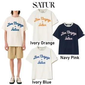 SATUR  |Unisex Street Style Short Sleeves Logo T-Shirts