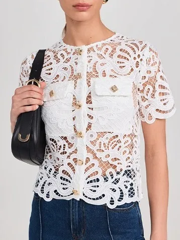 SELF PORTRAIT  |Party Style Lace Elegant Style Shirts & Blouses