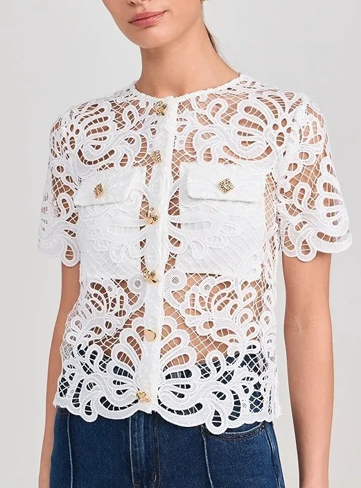 SELF PORTRAIT  |Party Style Lace Elegant Style Shirts & Blouses