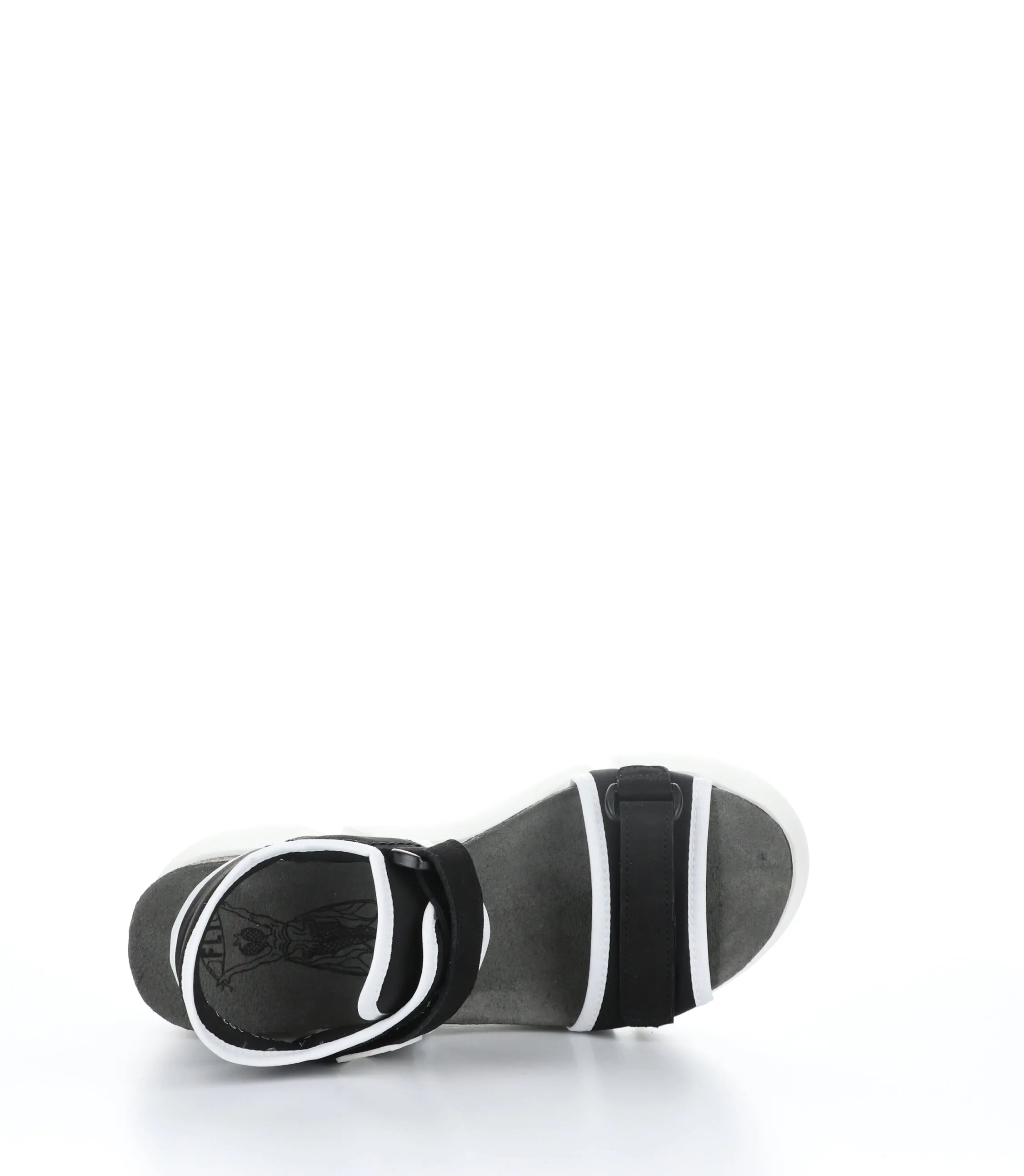 SIGO727FLY BLACK/WHITE Wedge Sandals