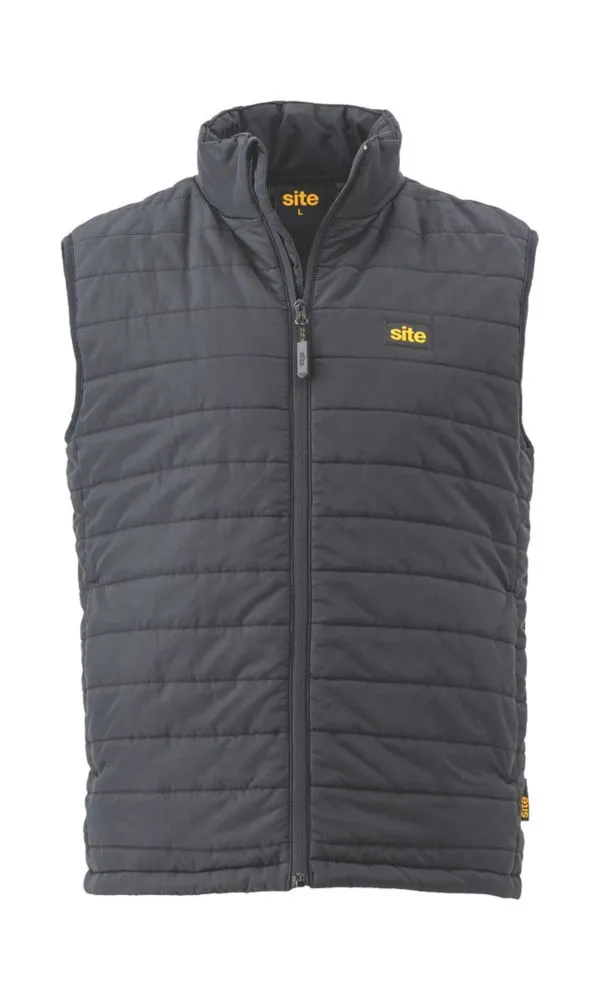 Site Beckford Body Warmer Black X Large 52" Chest - Screwfix