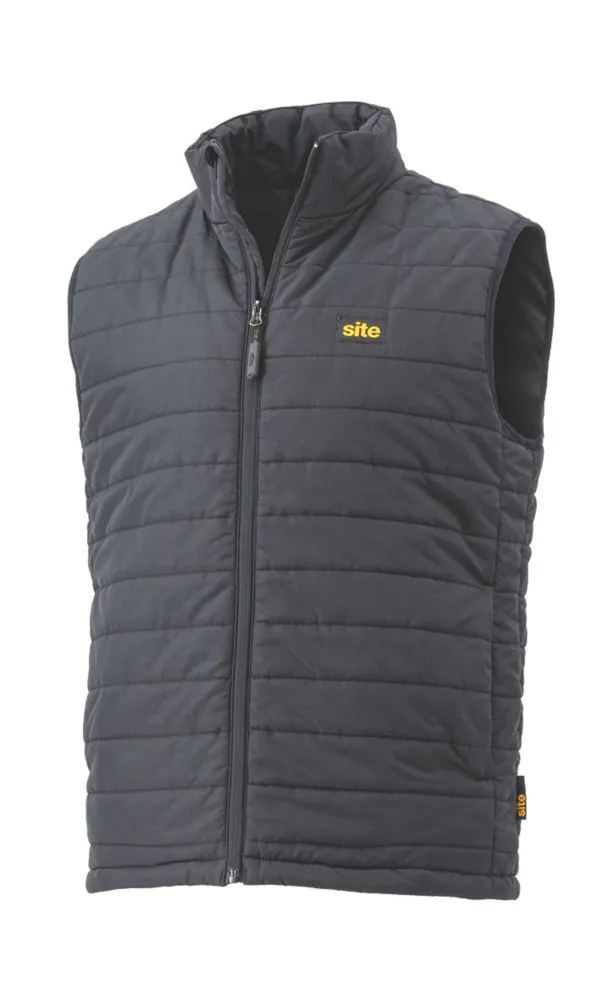 Site Beckford Body Warmer Black X Large 52" Chest - Screwfix