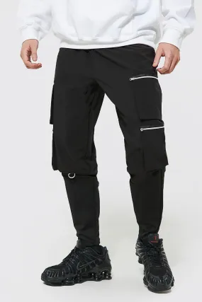 Slim Stretch Multi Pocket Cargo Trousers