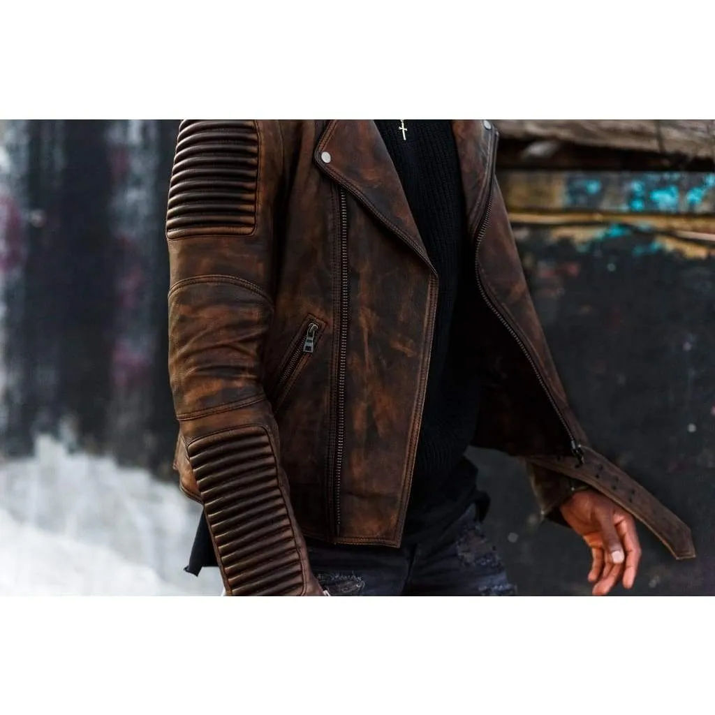 Stealth Moto Jacket ( Vintage Brown )