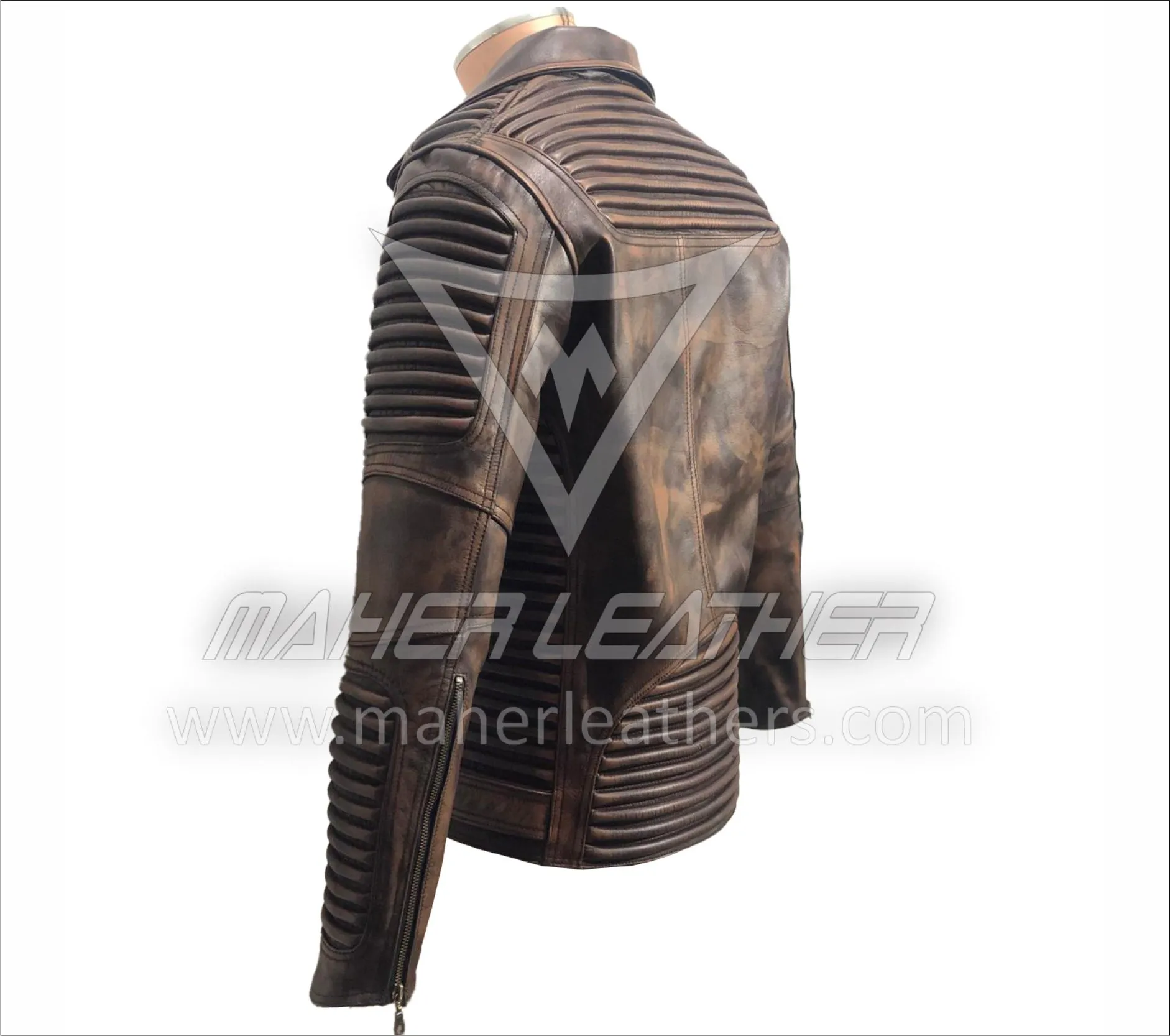 Stealth Moto Jacket ( Vintage Brown )