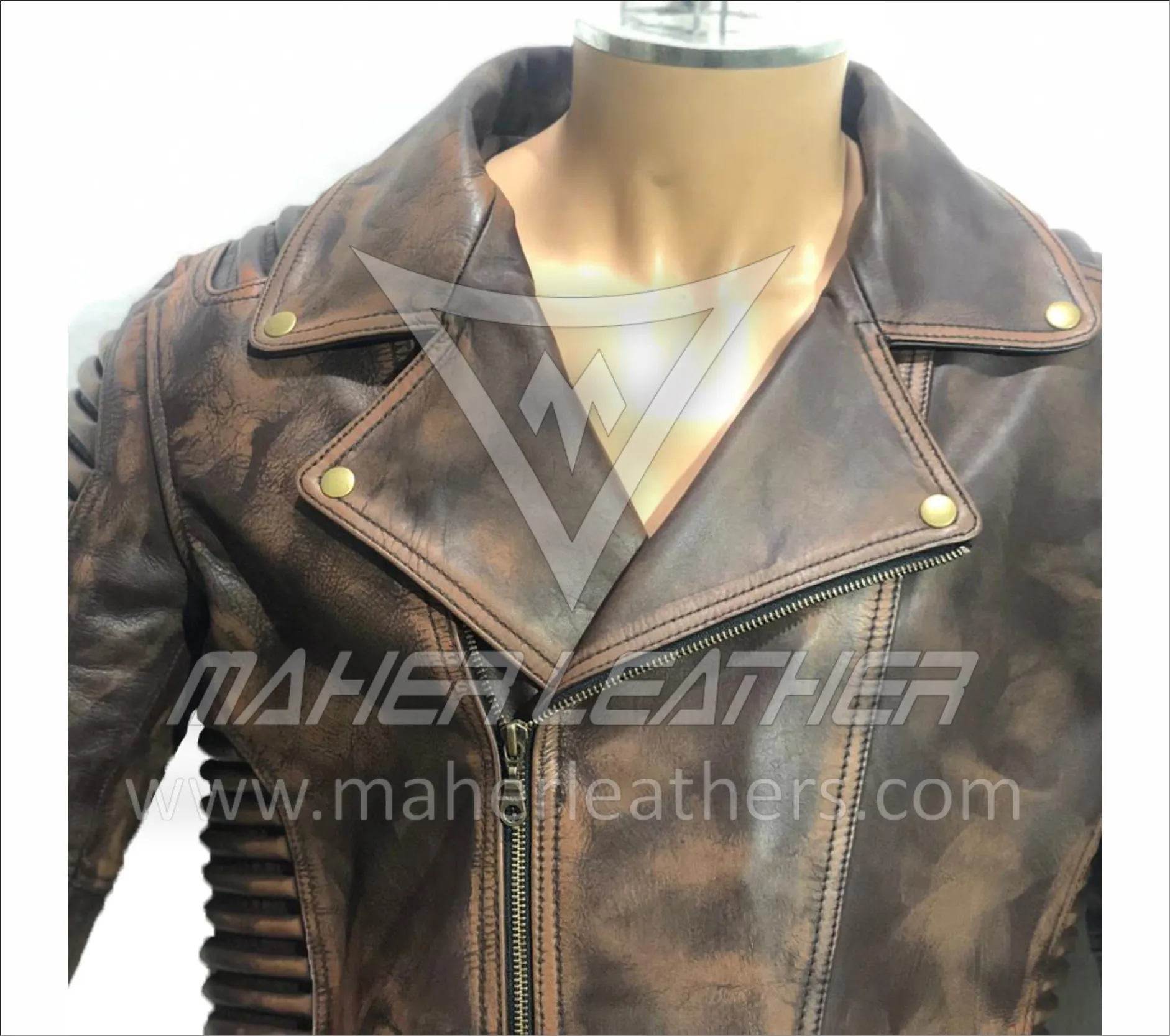 Stealth Moto Jacket ( Vintage Brown )