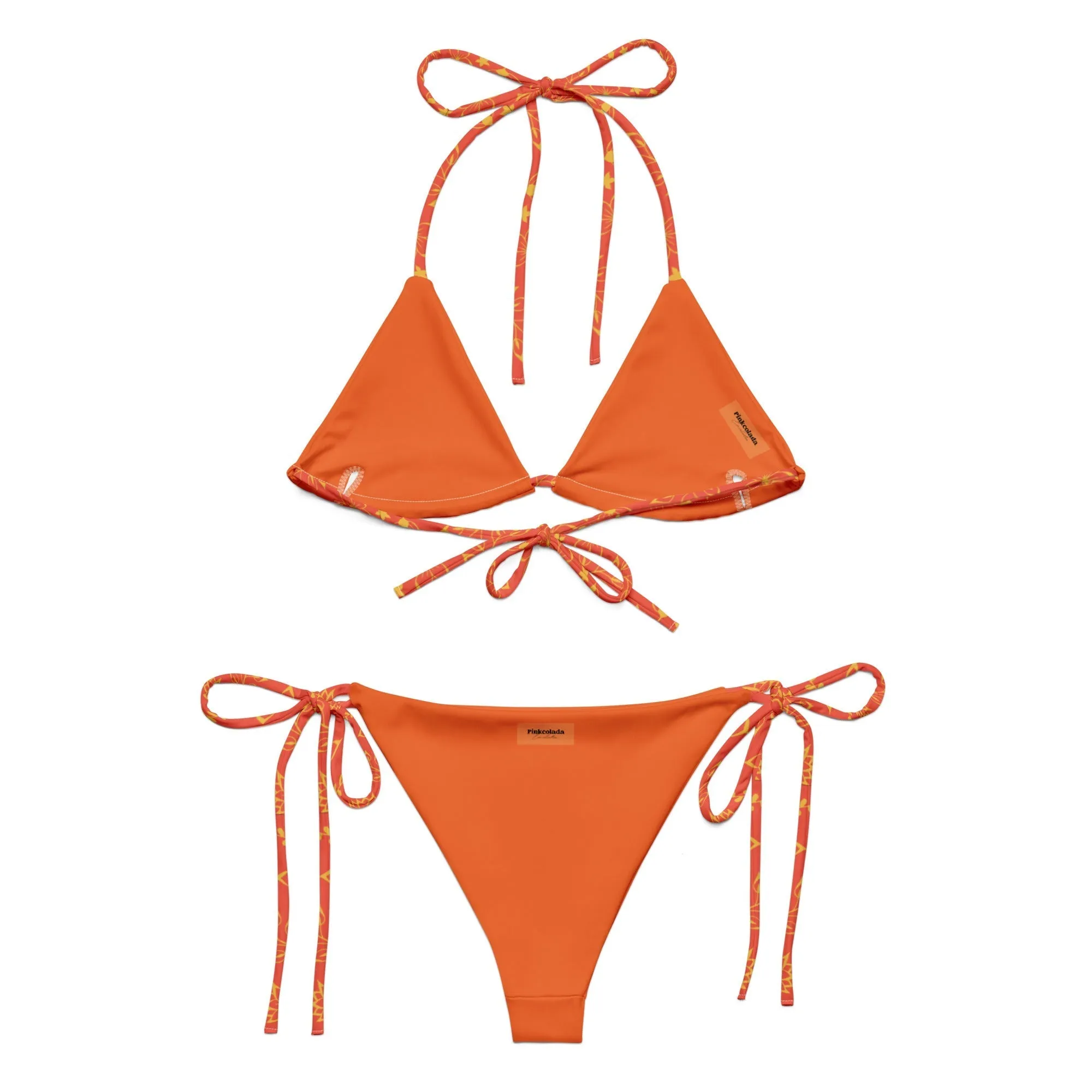 STRING BIKINI SET ECO -GARDEN ISLAND ORANGE