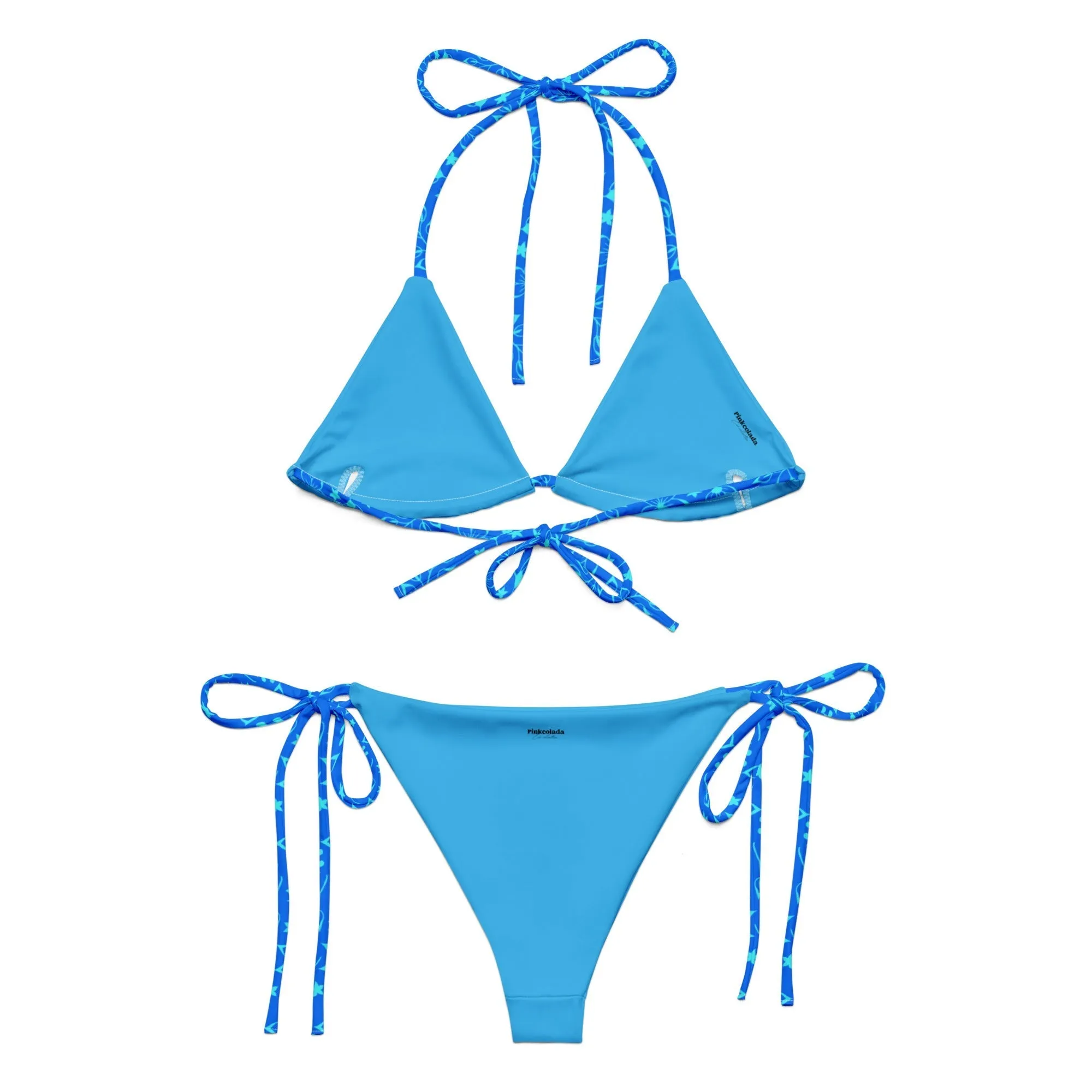 STRING BIKINI SET ECO -GARDEN PARTY BLUE HUES