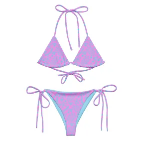 STRING BIKINI SET ECO -GARDEN PARTY LILAC & BLUE HUES