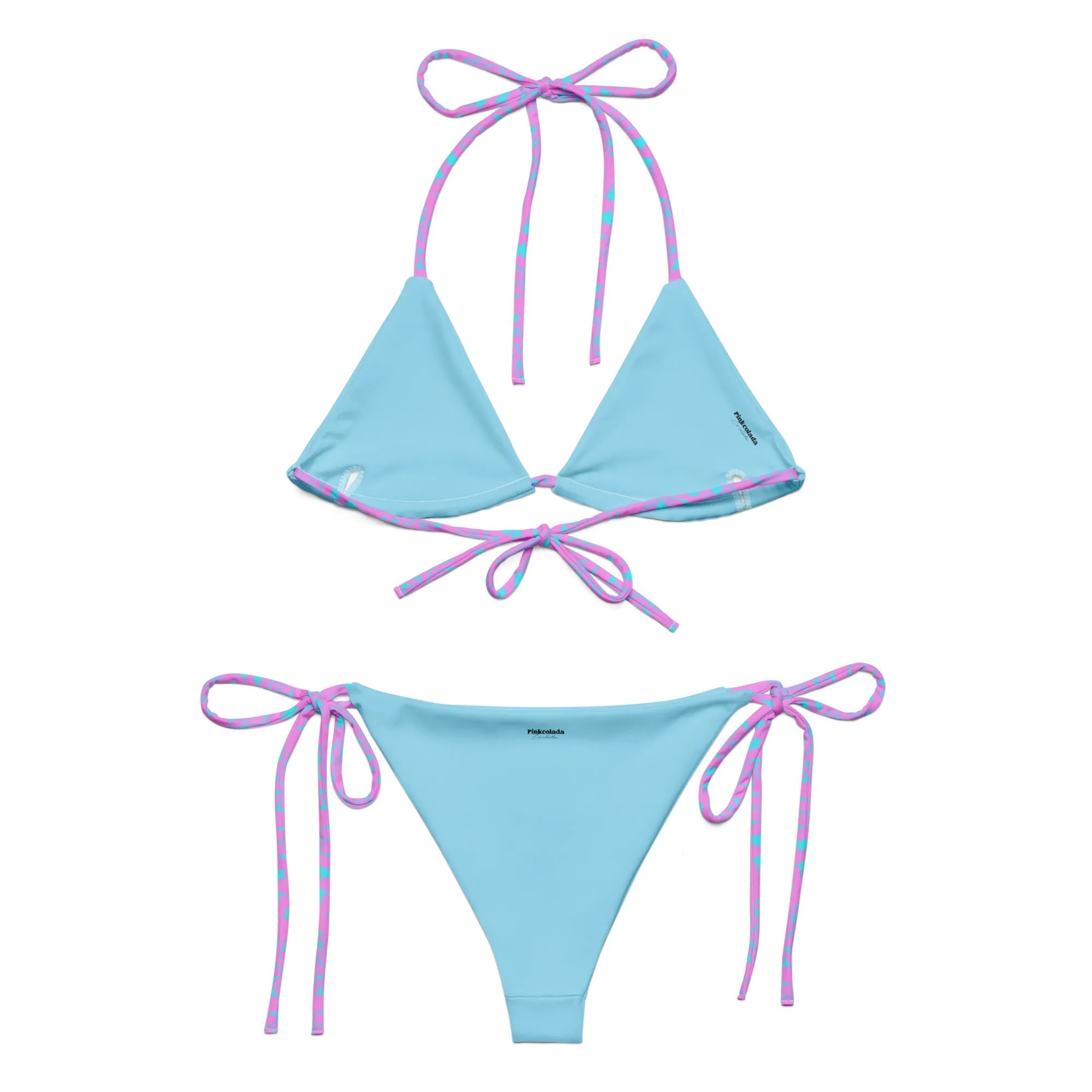 STRING BIKINI SET ECO -GARDEN PARTY LILAC & BLUE HUES