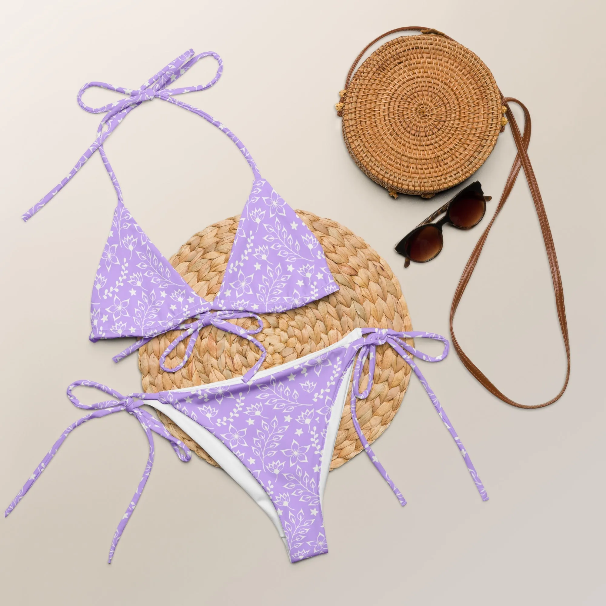 STRING BIKINI SET ECO -GARDEN PARTY LILAC