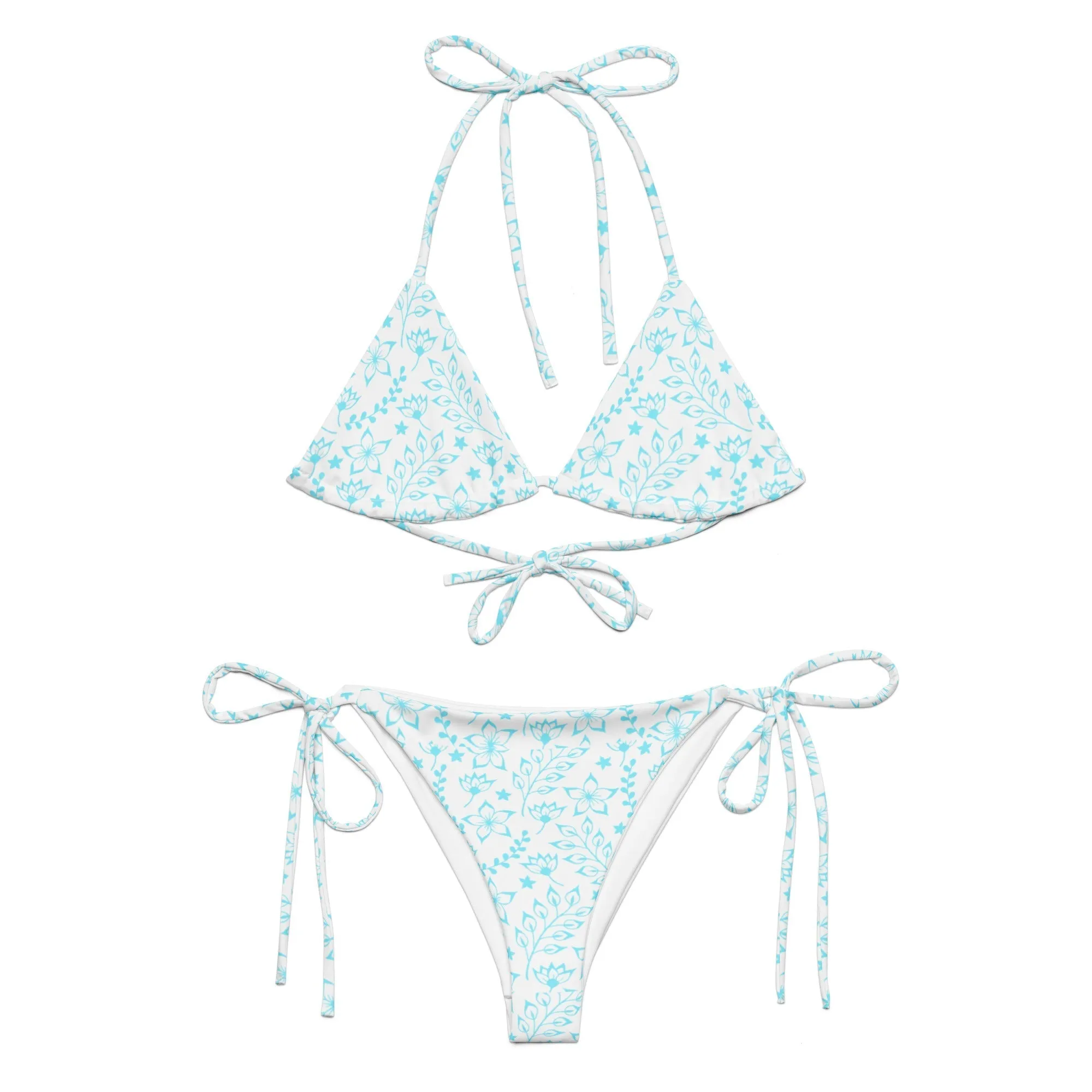 STRING BIKINI SET ECO -GARDEN PARTY WHITE