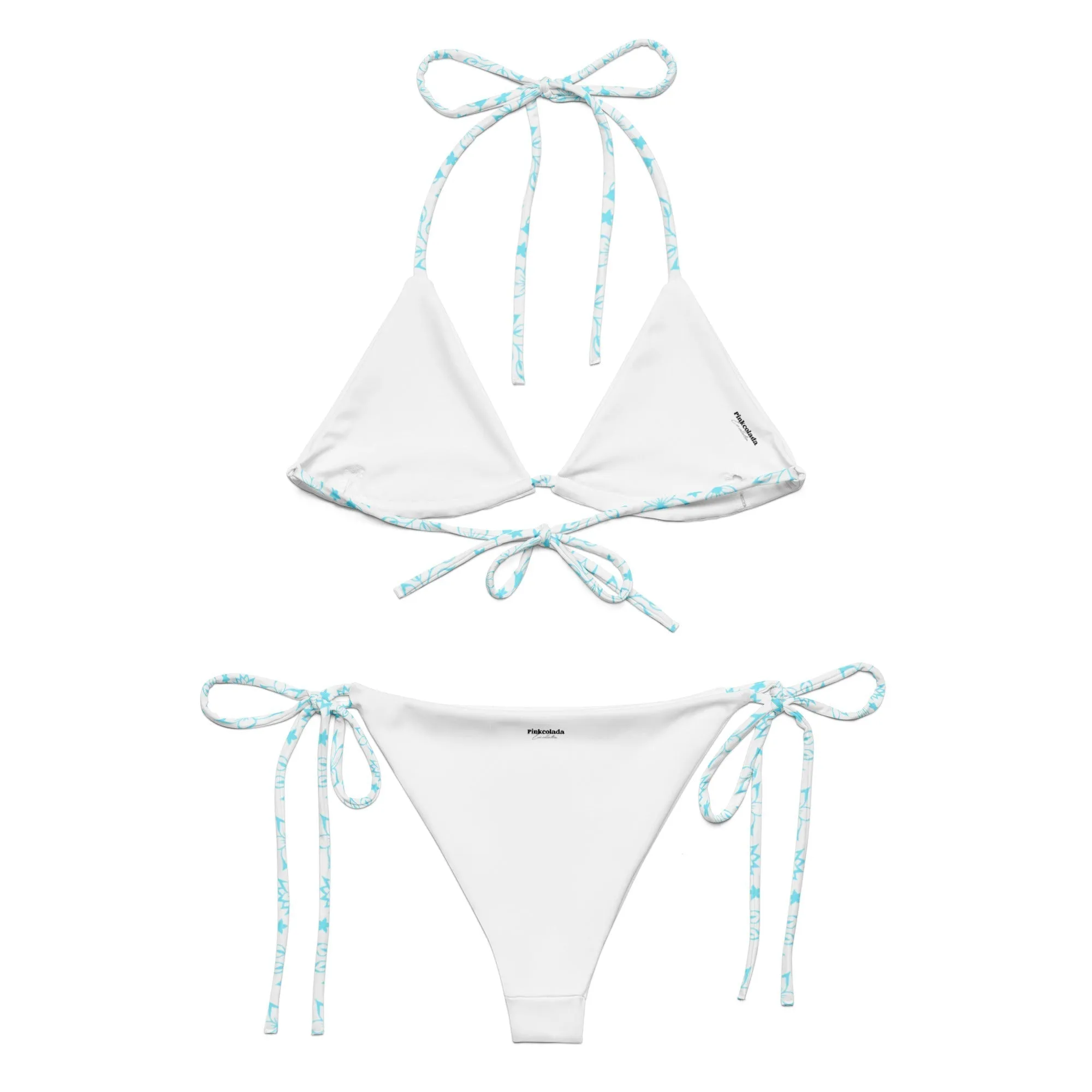 STRING BIKINI SET ECO -GARDEN PARTY WHITE