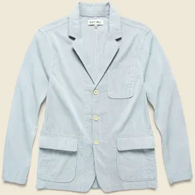 Striped Sack Jacket - Blue/White