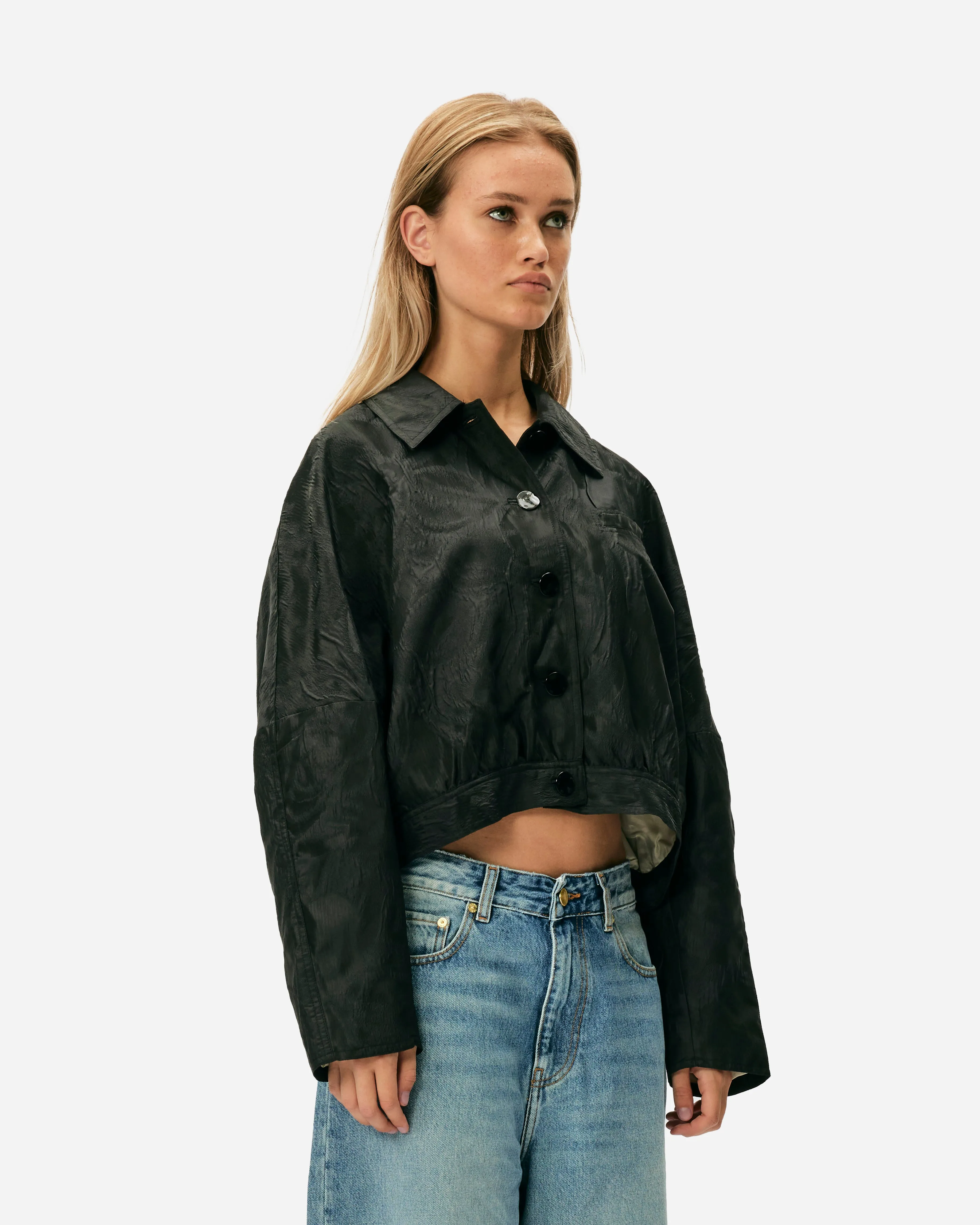 Textured Cloqué Short Jacket