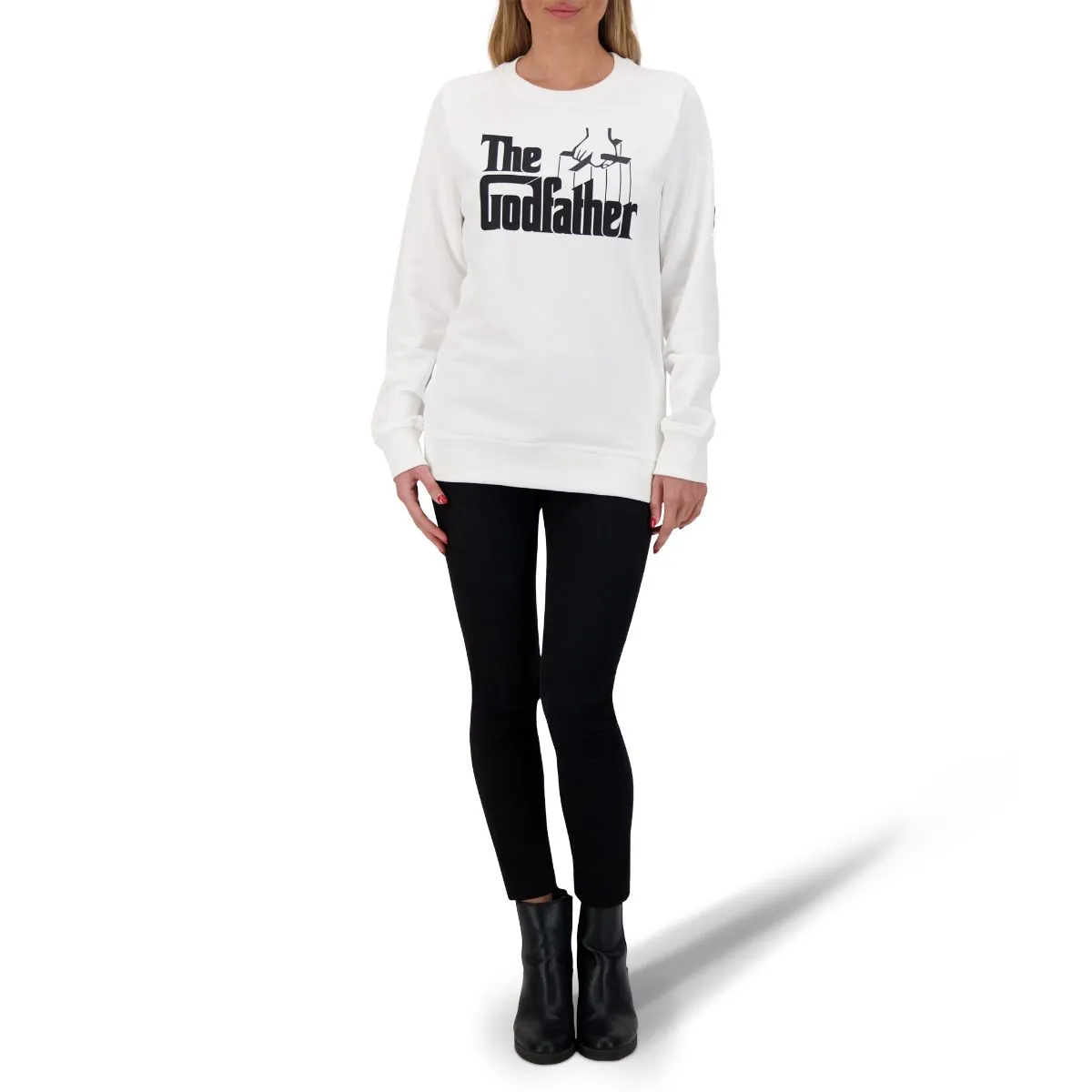 The Godfather Unisex Sweatshirt Raglan Sleeve - WHITE/BLACK