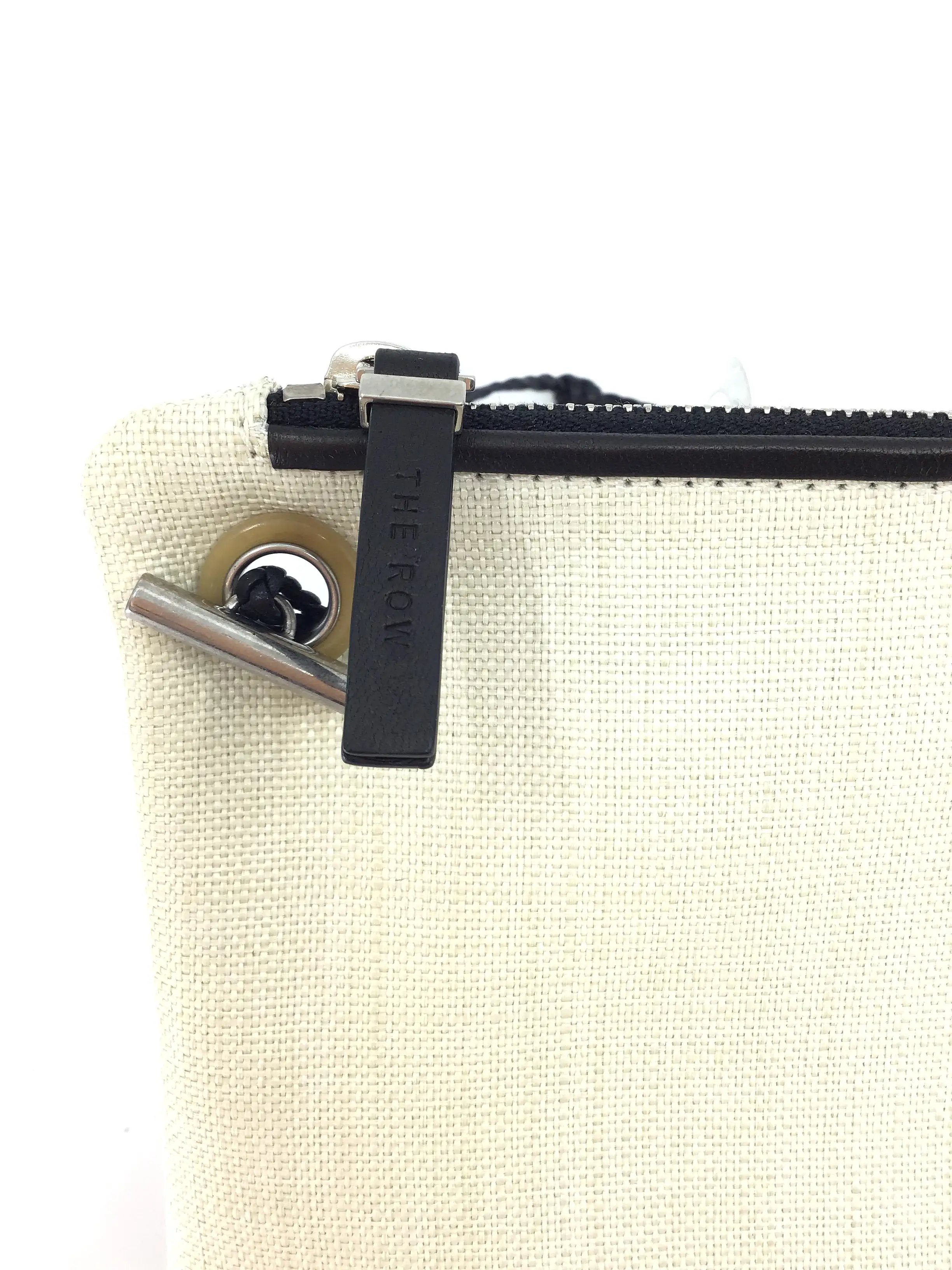 The Row Mini Coated Canvas Shoulder Bag with knotted leather removable strap