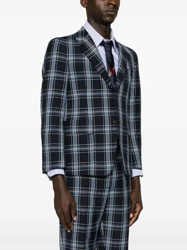 THOM BROWNE - Men Unstructured Straight Fit SB S/C In Wool Linen Suiting