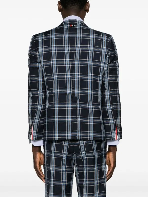 THOM BROWNE - Men Unstructured Straight Fit SB S/C In Wool Linen Suiting