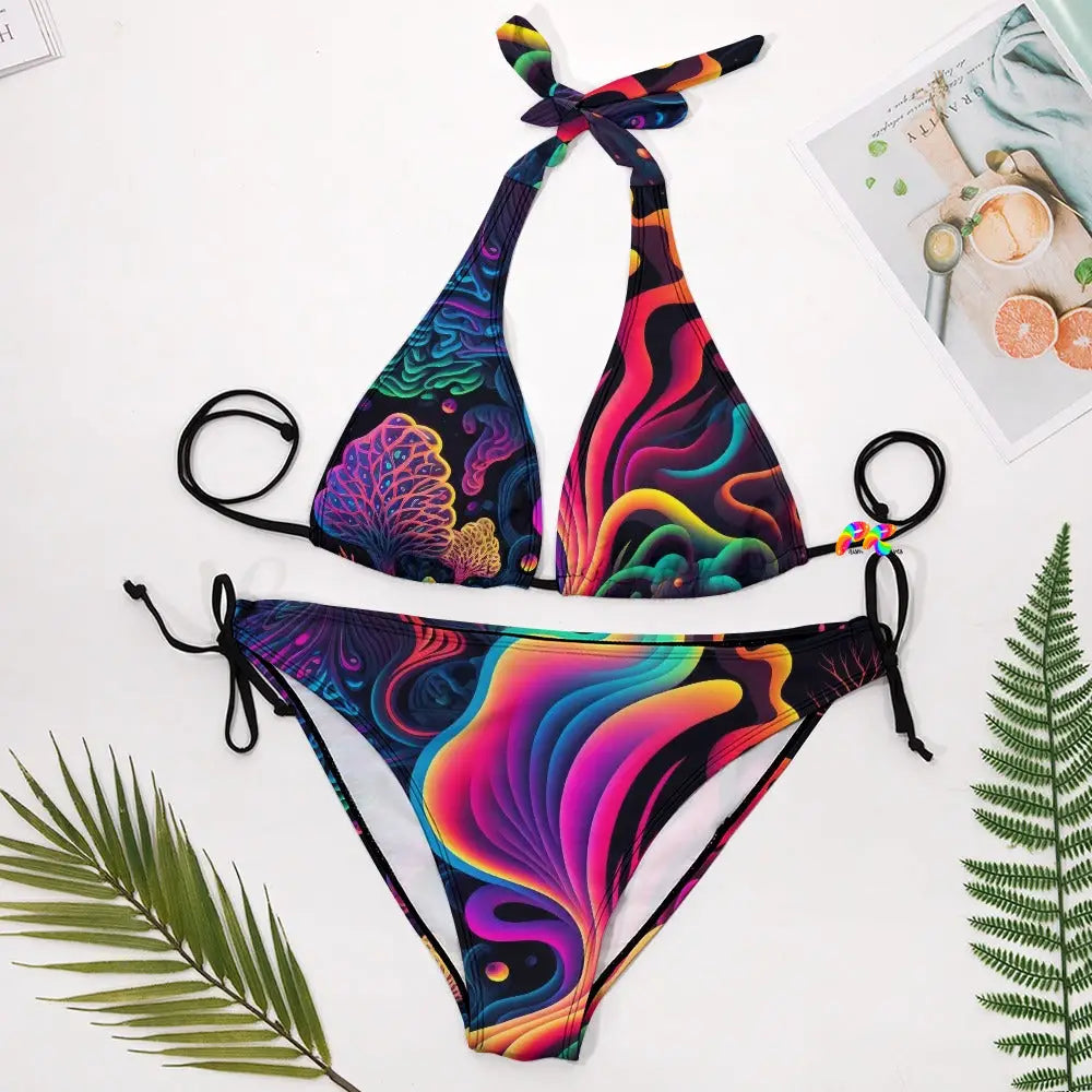 Underwater Flow Plus Size Rave Bikini