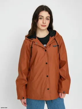 Volcom Sprain Dead Raincoat Jacket Wmn (dark clay)