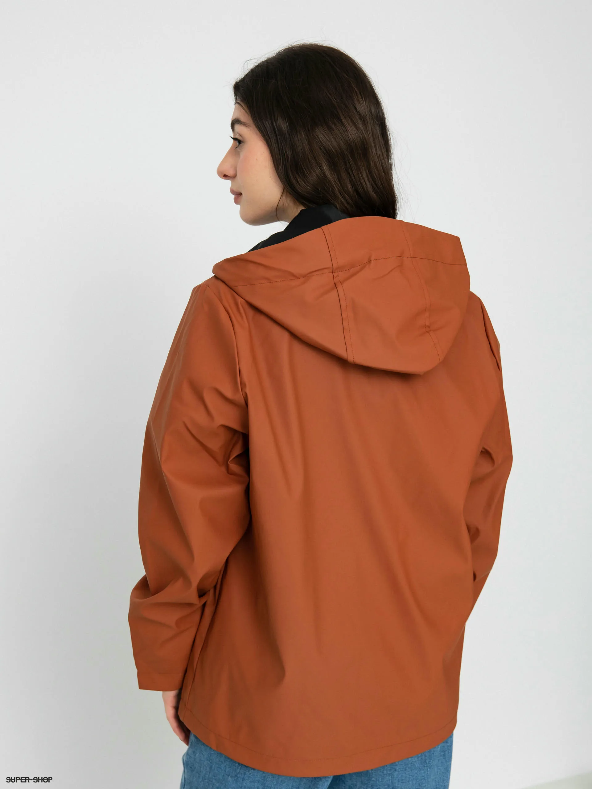 Volcom Sprain Dead Raincoat Jacket Wmn (dark clay)