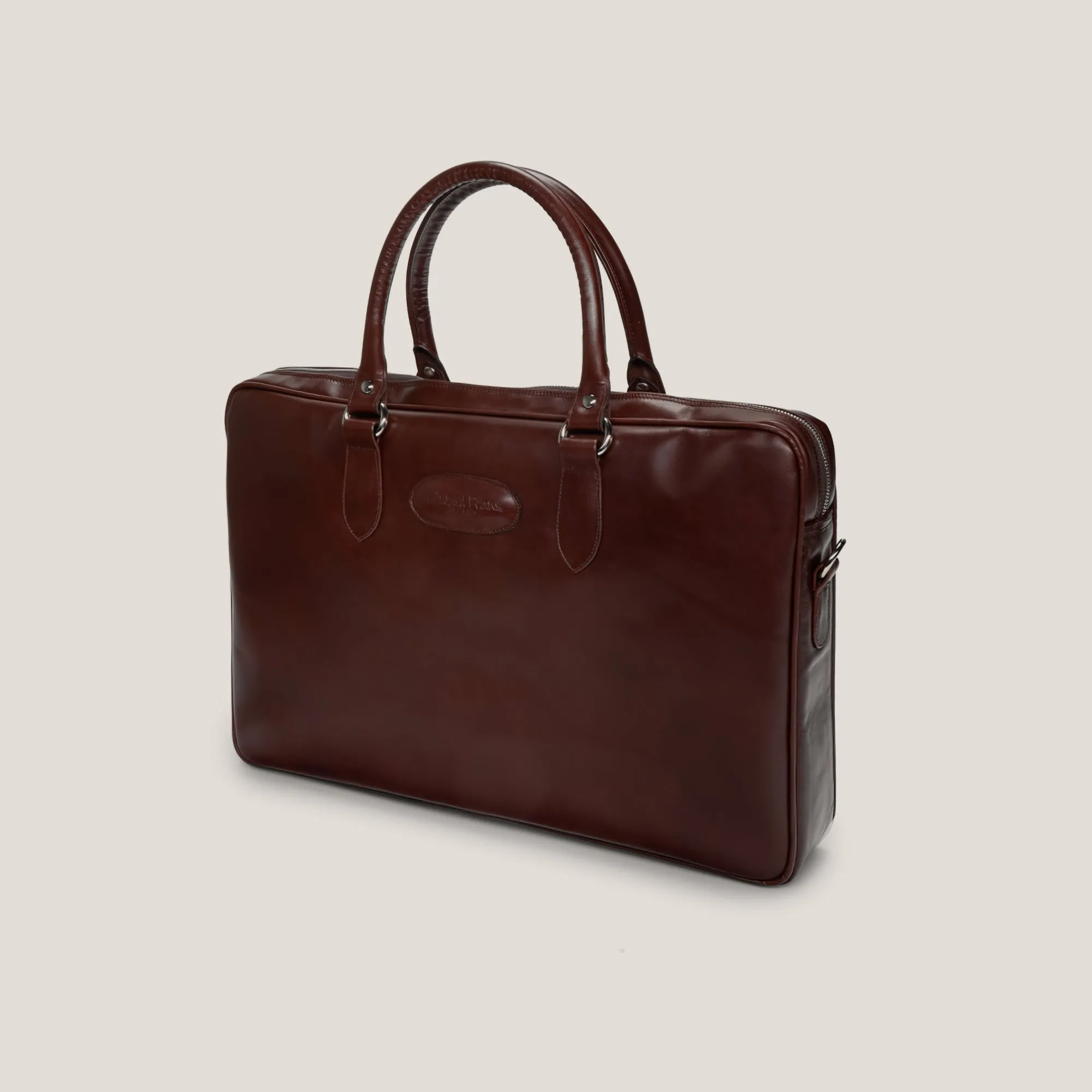 Voyager 01 Travel Laptop Bag Mahogany Calf