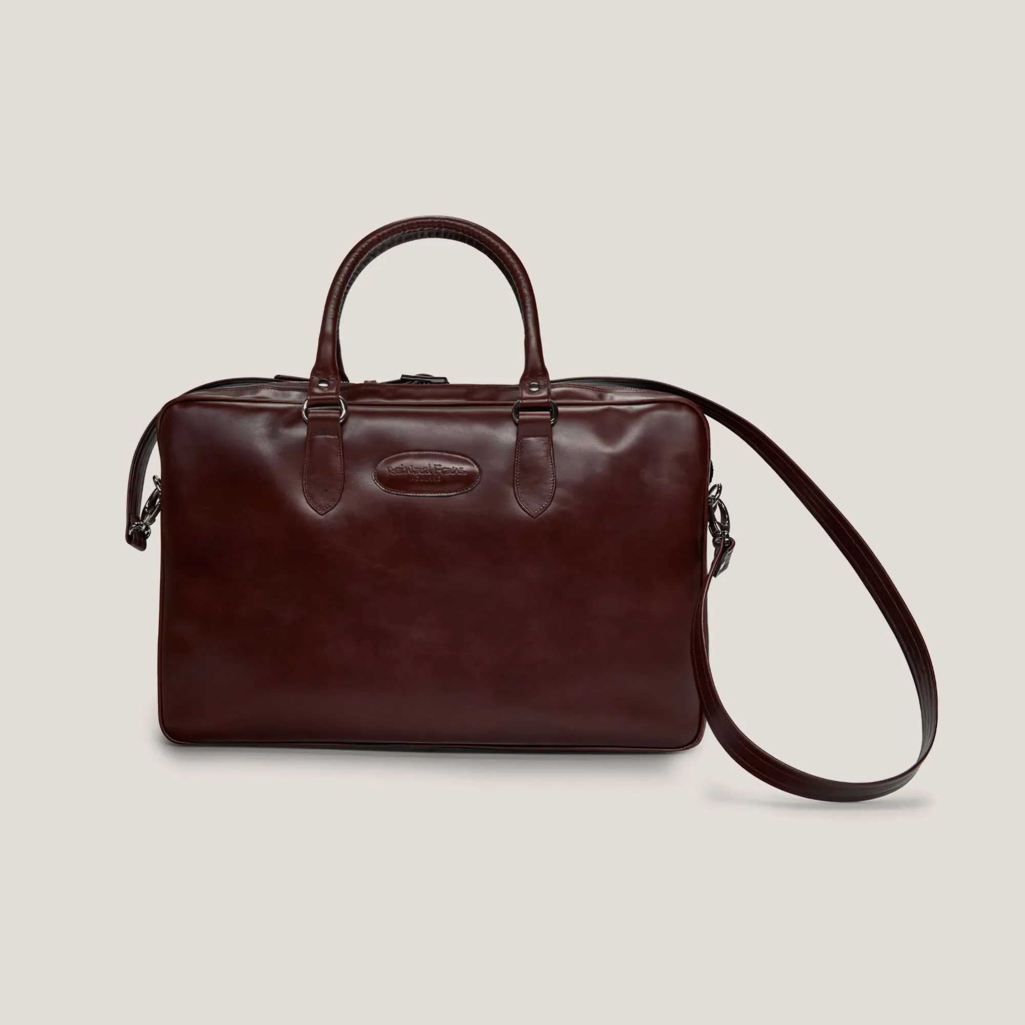 Voyager 01 Travel Laptop Bag Mahogany Calf