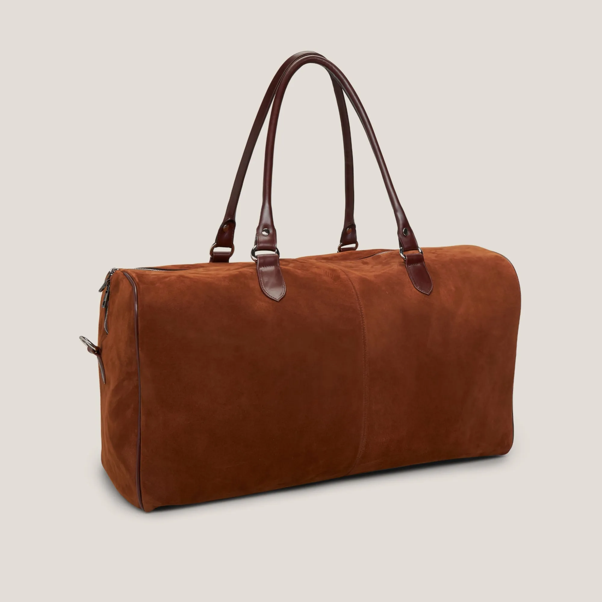 Voyager 02 Travel Duffle Bag Cognac Suede