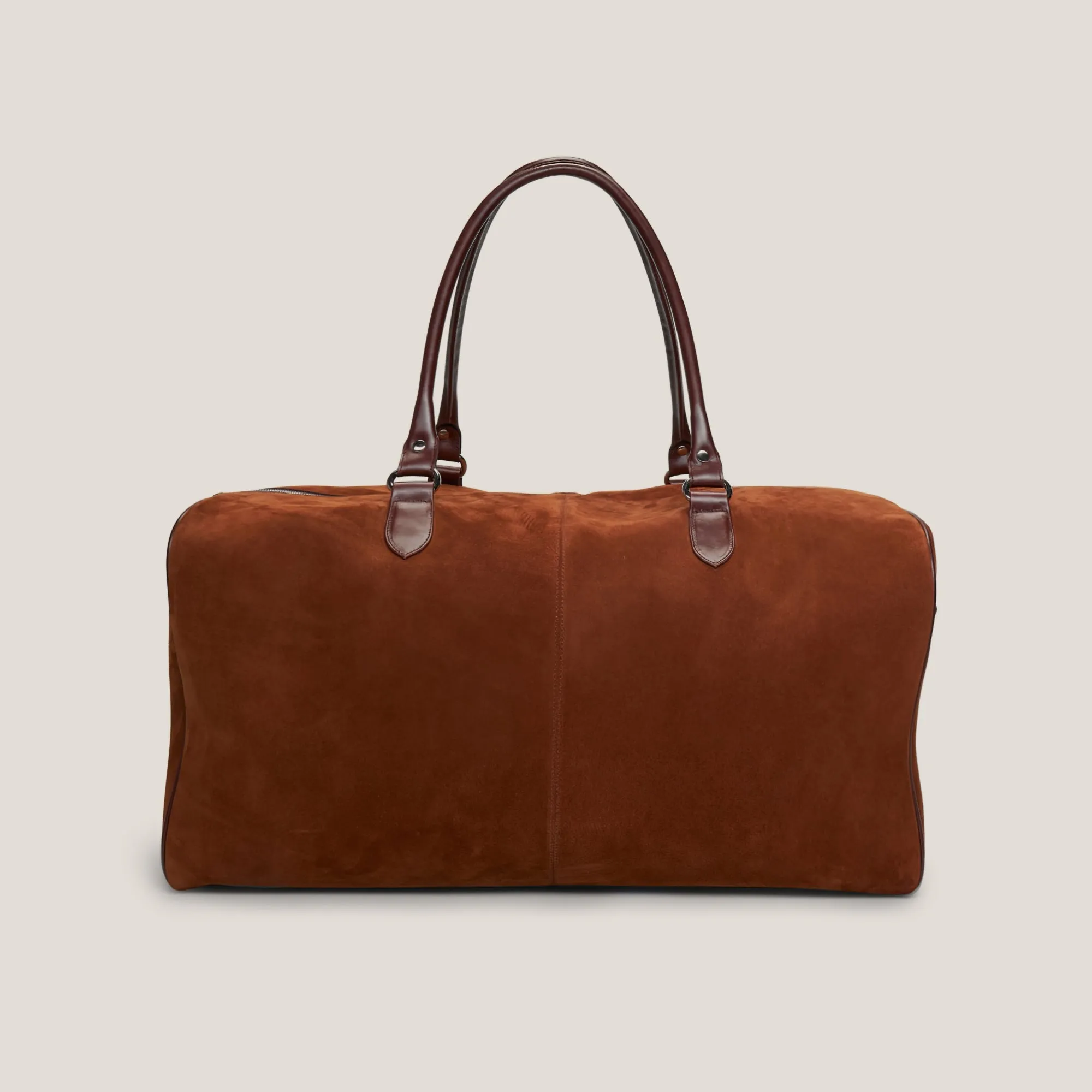 Voyager 02 Travel Duffle Bag Cognac Suede