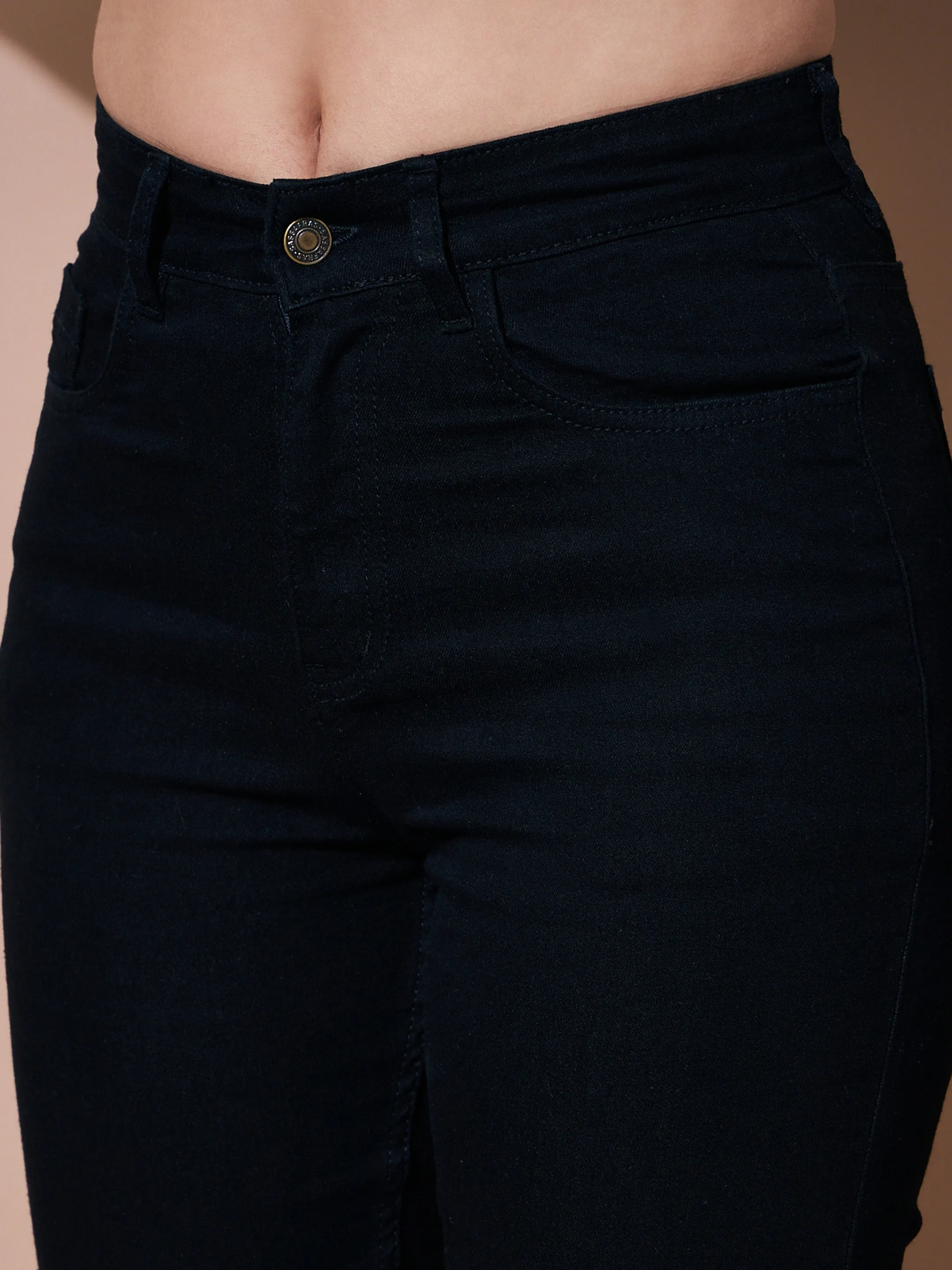 Women Black Denim Premium Relax Jeans