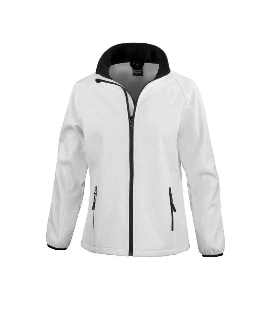 Womens/ladies softshell body warmer white/black Result