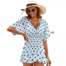 Wonderland Swimsuit Cover-Up Ruffled