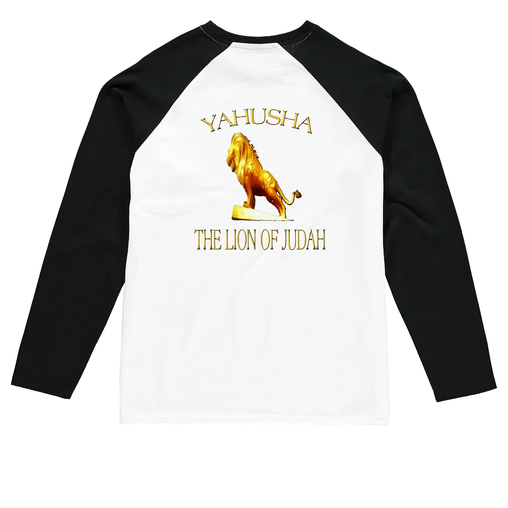 Yahusha-The Lion of Judah 01 Designer Sublimation Raglan Long Sleeve Unisex T-shirt